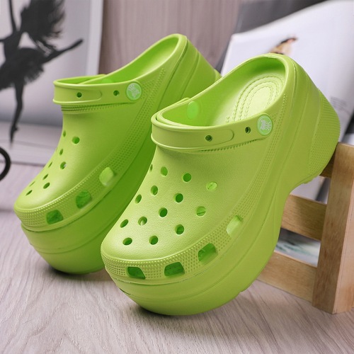 Summer Women Clogs Quick Dry Wedges Platform Garden High Heels Shoes Beach Sandals Home Slippers Thick Sole Increased Flip Flops for Women
