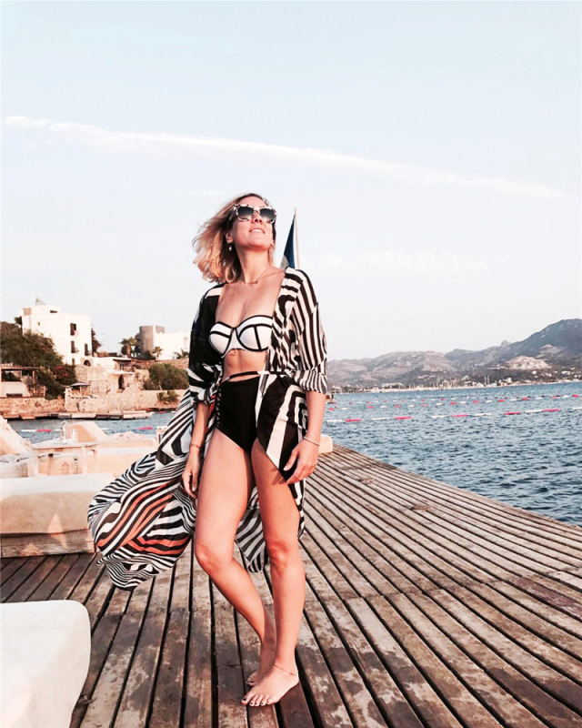 Zebra Stripes Beach Cover Up