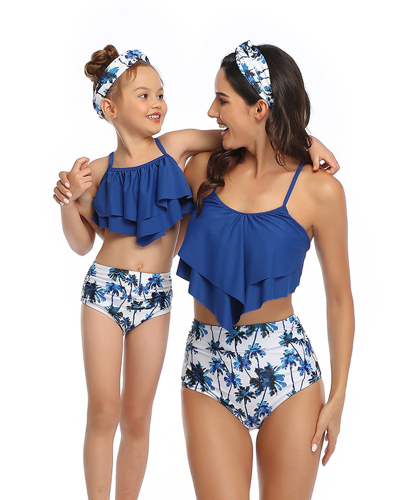 New Arriving Beauty Floral Print Sexy Parent&Child Swimsuit S-XL
