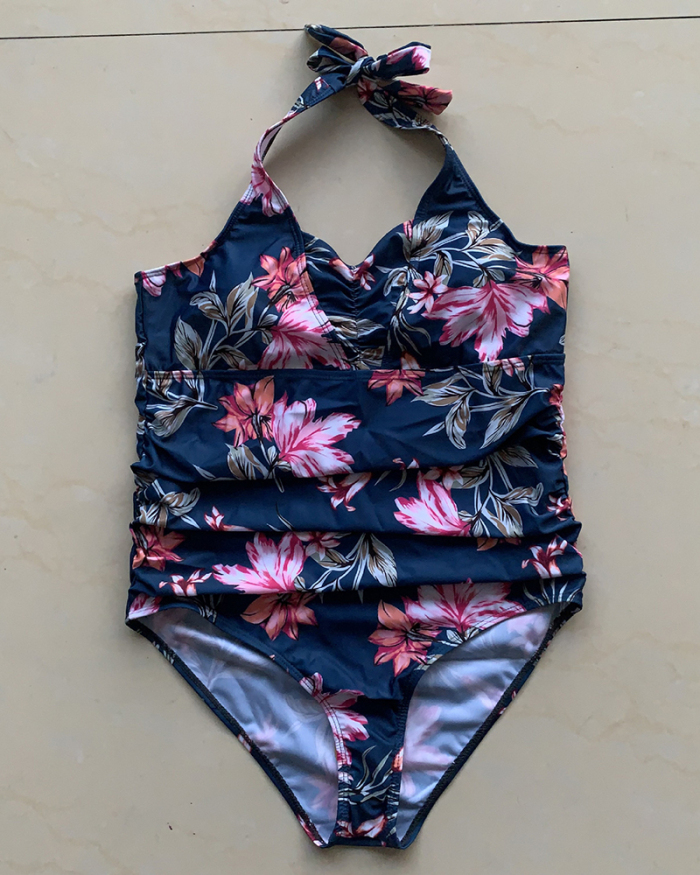 Plus Size New Flowers Swimwear