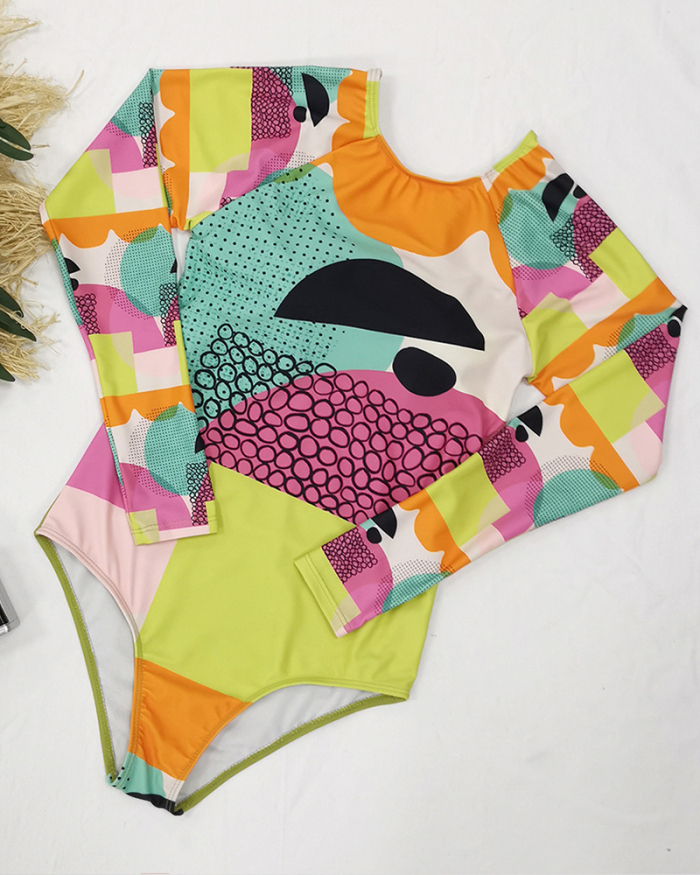 Summer Women Printed One-piece swimsuit S-XL