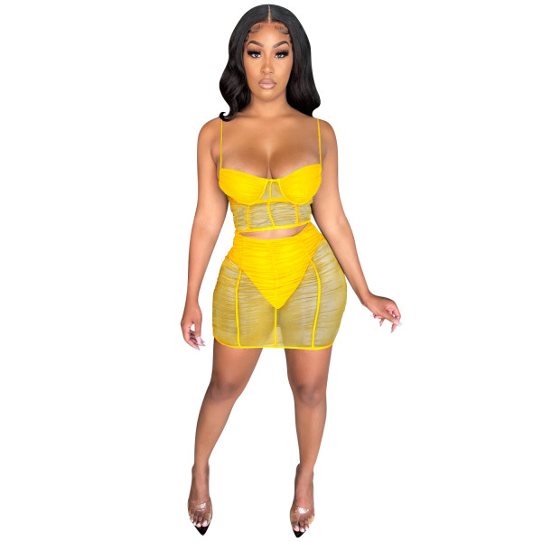 see through two piece outfit