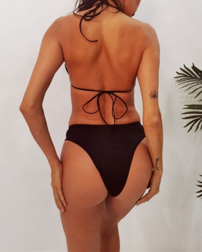 Sexy Swimwear Glitter Style Two-piece Swimsuit
