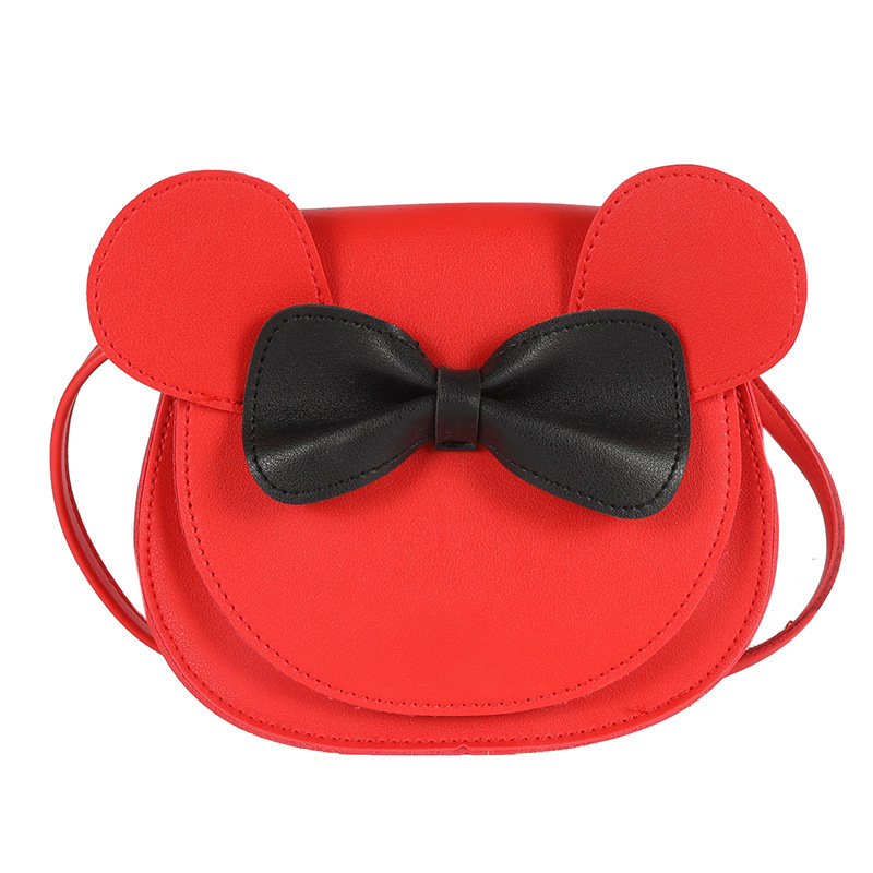 Women Cute Bow With Glitzy Sequins Pu Handbag
