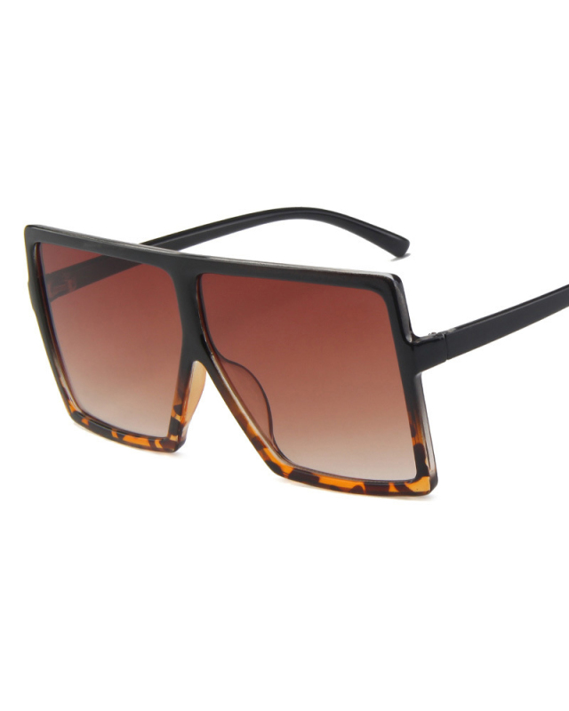 INS Style Big Box Fashion Trend Box Personality Slim Sunglasses Multicolor