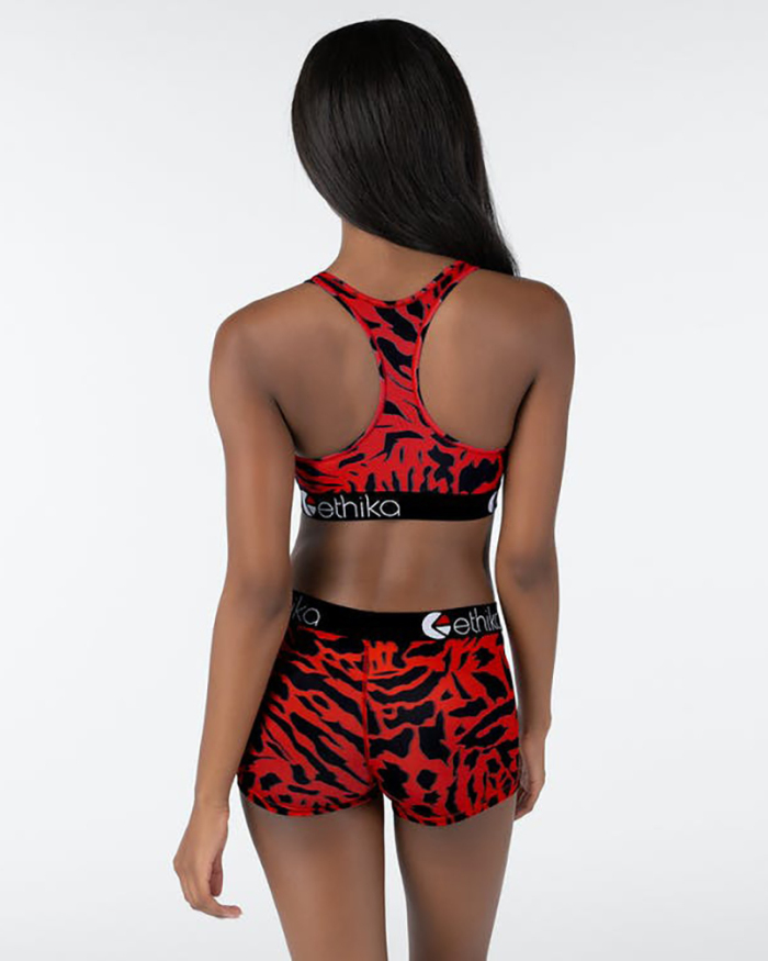 Hot Sale Fashion Printed Women Sport Wear Two Pieces Outfit S-2XL