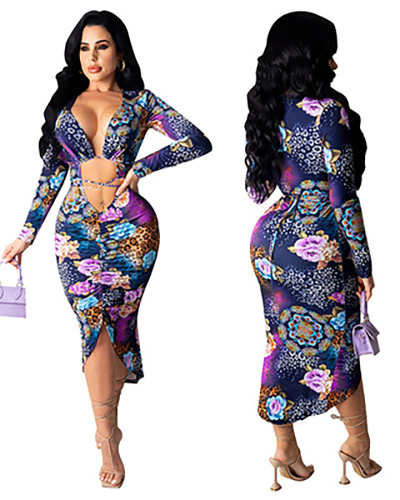 Women's Summer 2021 New Hollow-out Sexy Female Body-hugging Dress