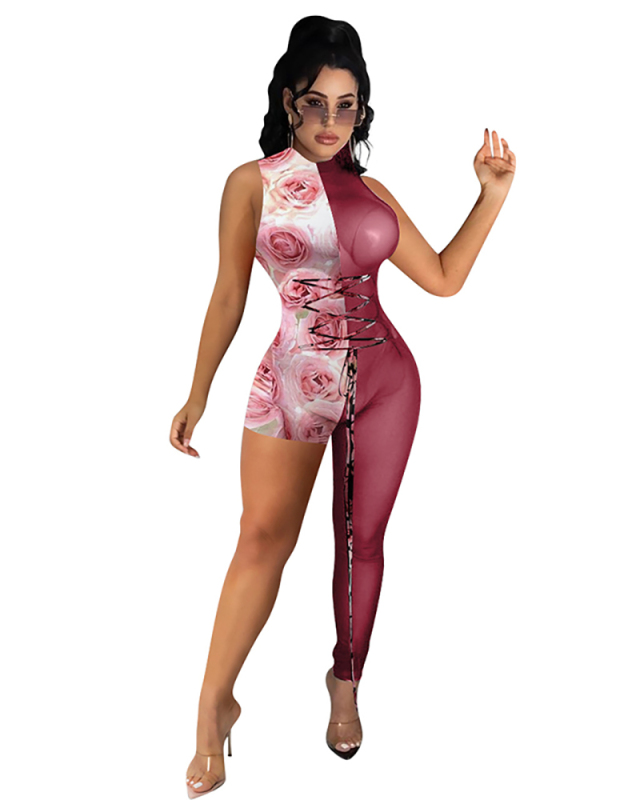 Unique Women Mesh Jumpsuit S-XXL