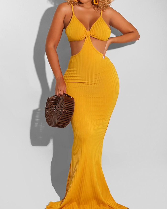 Summer Sleeveless Solid Color Women Maxi dress S-XL