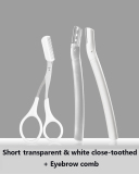 Transparent White short close Comb