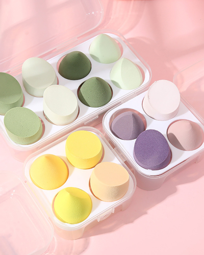 Wet and Dry Multi Shape Multi Color Cosmetic Egg Makeup Sponge