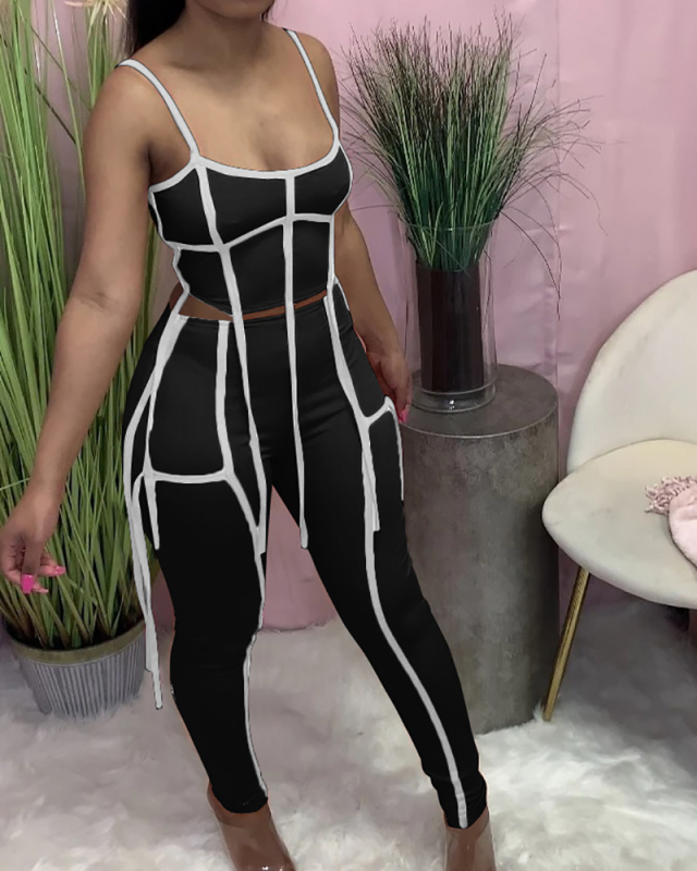 Sleeveless Summer Halter Neck Two Piece Set S-XXL