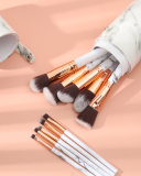 10 Marbled Pattern Makeup Brushes Set Cosmetic Tools Set