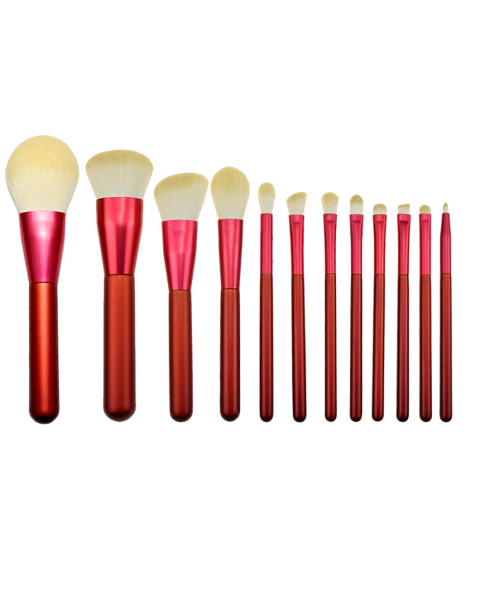 12pcs Solid Color Makeup Brushes Set Cosmetic Tools