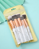 10 Marbled Pattern Makeup Brushes Set Cosmetic Tools Set