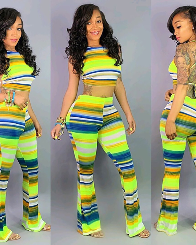 Sleeveless Women Two Piece Outfits