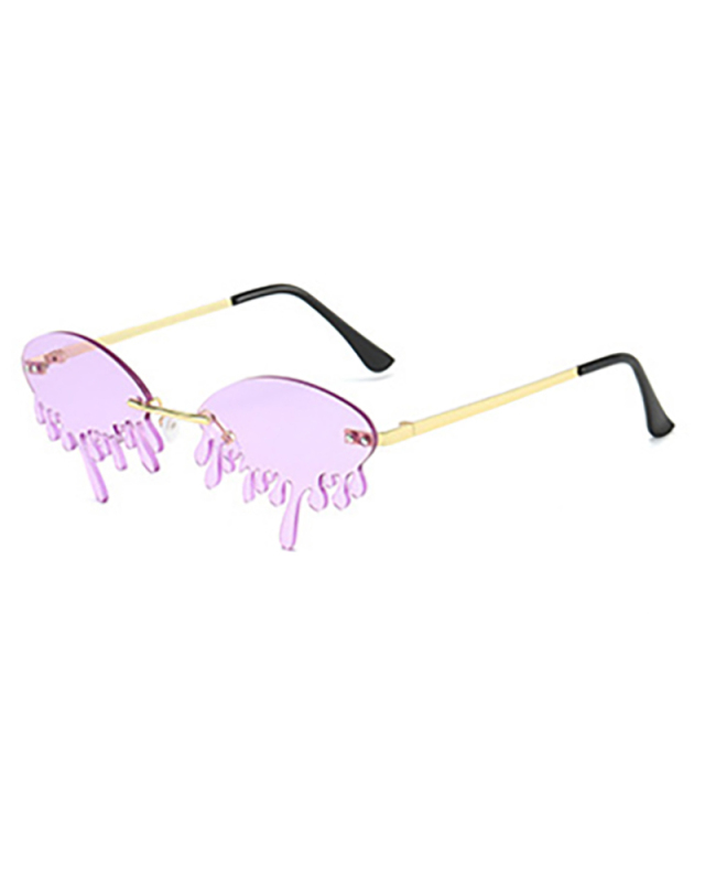 New Trendy Personality Ocean Film Colorful Exaggerated Tear-Shaped Sunglasses