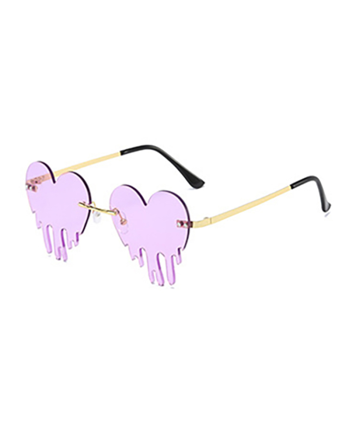 New Love Drop Shaped Colorful Borderless Prom Tears Funny Sunglasses