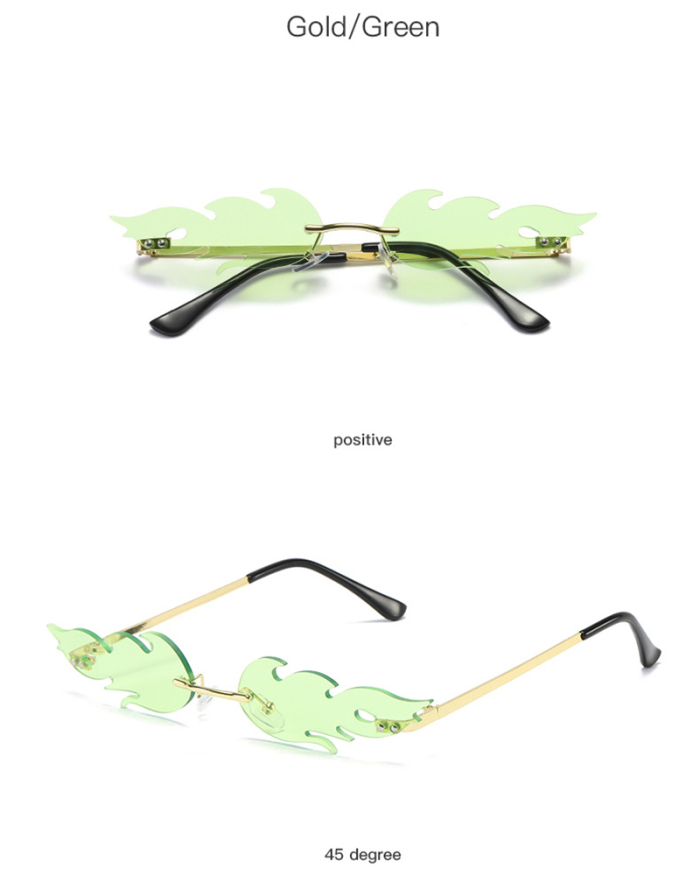 New Style Personalized Frameless Colorful Ocean Sunglasses