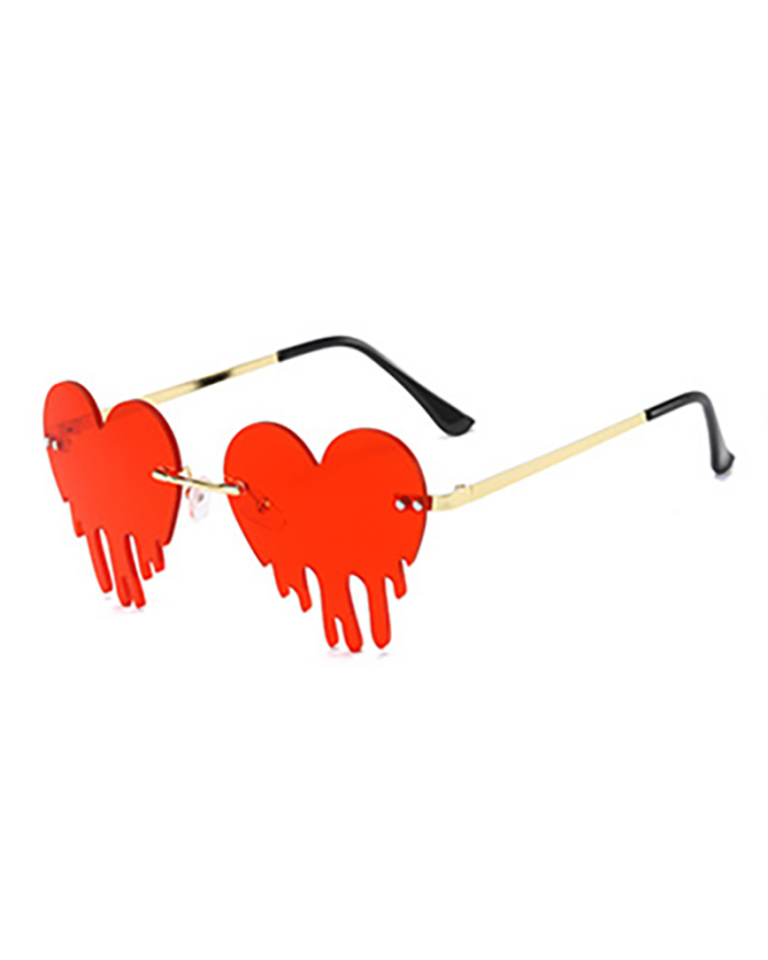 New Love Drop Shaped Colorful Borderless Prom Tears Funny Sunglasses