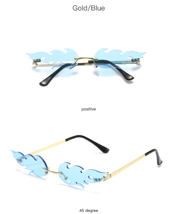New Style Personalized Frameless Colorful Ocean Sunglasses