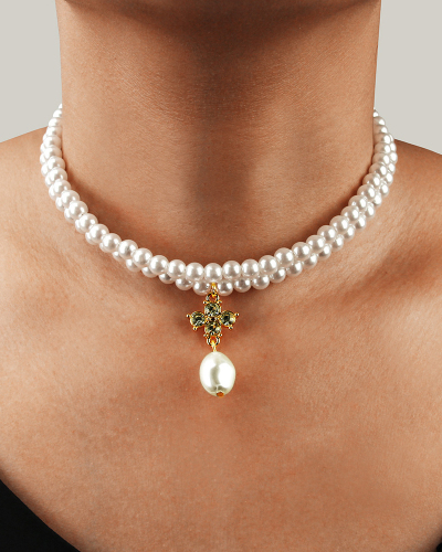 Lady New Fashion Imitation Pearl Necklace