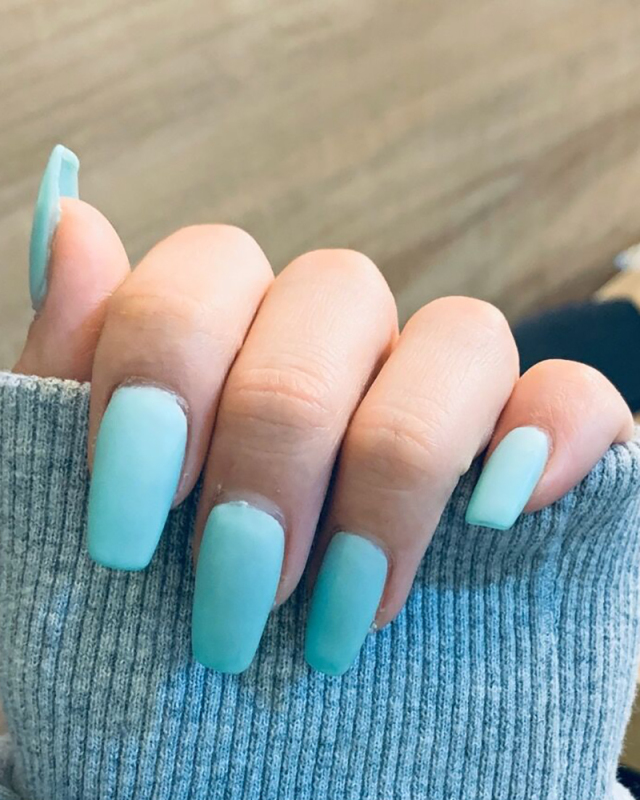 24pcs Frosted Short Ballet New Color Solid Color Artificial Nails Fake Nails Removable Nail Patches