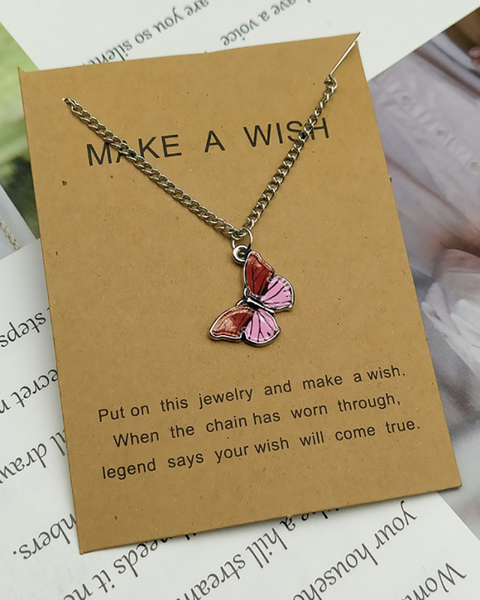 New Butterfly Pendant Light Wind Temperament Clavicle Chain Female Necklace