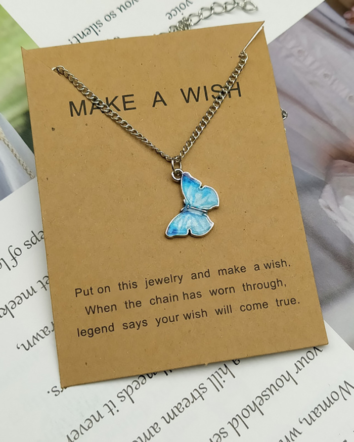 New Butterfly Pendant Light Wind Temperament Clavicle Chain Female Necklace