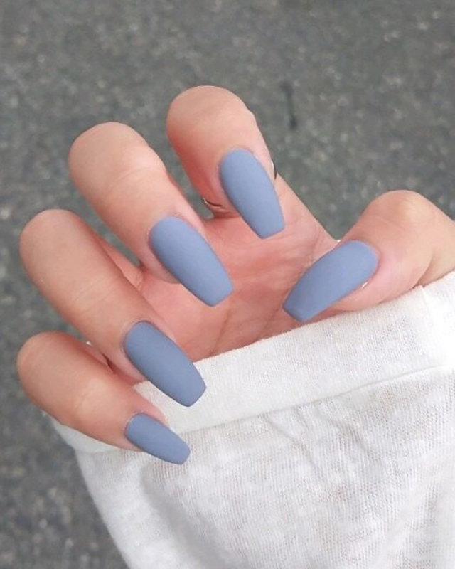 24pcs Frosted Short Ballet New Color Solid Color Artificial Nails Fake Nails Removable Nail Patches