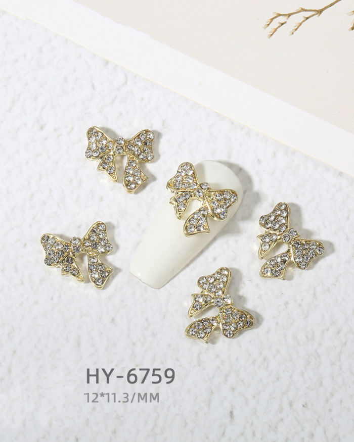 1 Piece Butterfly Bow Metal Nail Decorators Nail Accessories