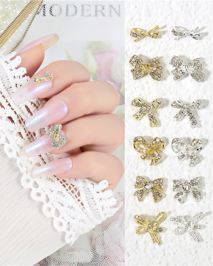 1 Piece Butterfly Bow Metal Nail Decorators Nail Accessories