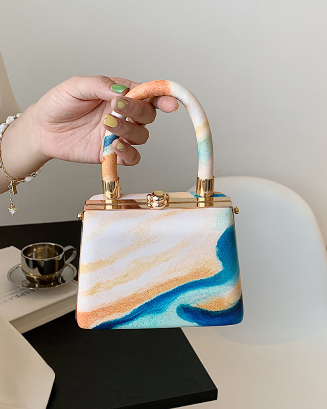 Pillow-Shaped Handbag Printed Shoulder Messenger Bag