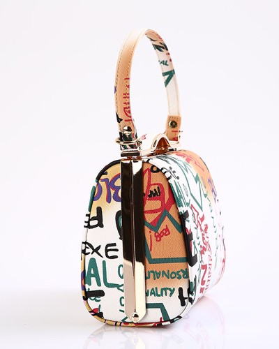 New Fashion Inkjet Graffiti Hit Color Bag with Handle