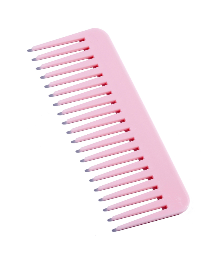 Wheat Straw Wide Tooth Curved Hook Comb Hairdressing Styling Comb Dry and Wet Plastic Comb Household Comb
