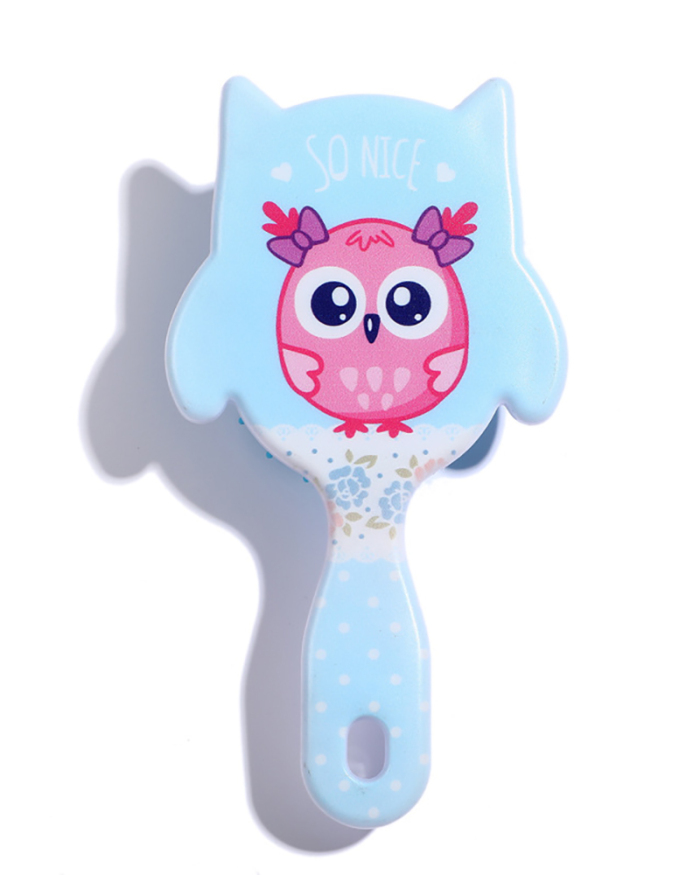 Owl Shape Cartoon Pattern Comb Cute Animal Shape Hairdressing Comb Airbag Air Cushion Comb Scale Massage Comb