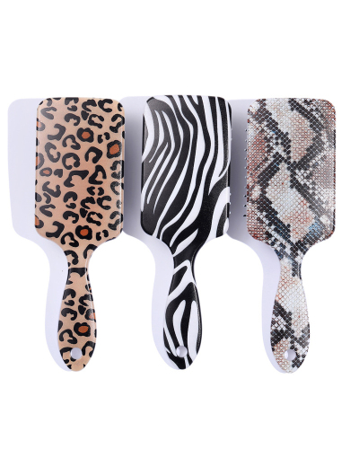 Leopard Print Hairdressing Air Cushion Comb Massage Comb Smooth Hair Square Comb