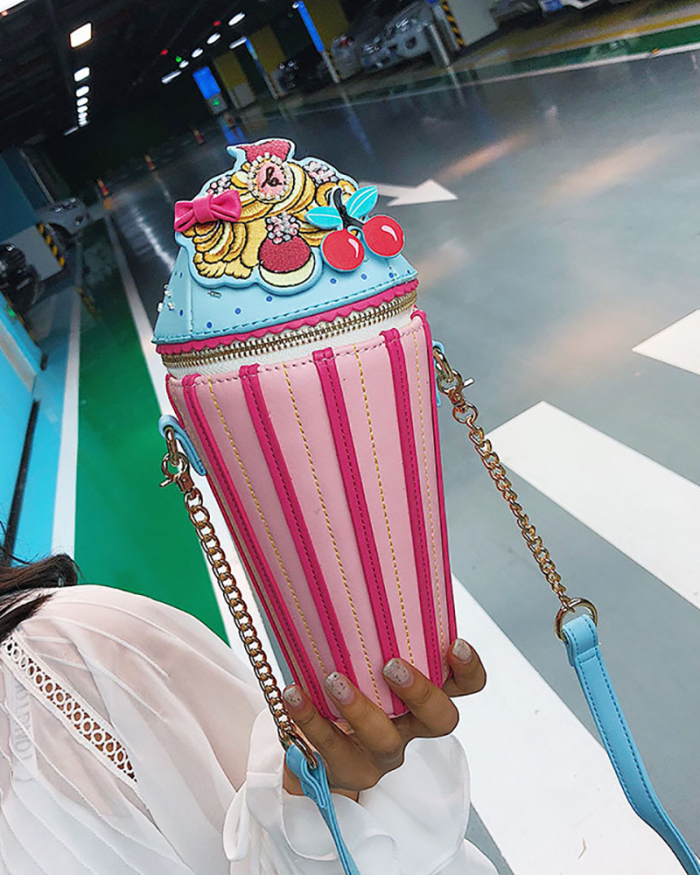 Ice Cream Cartoon Girl Chain Messenger Bag