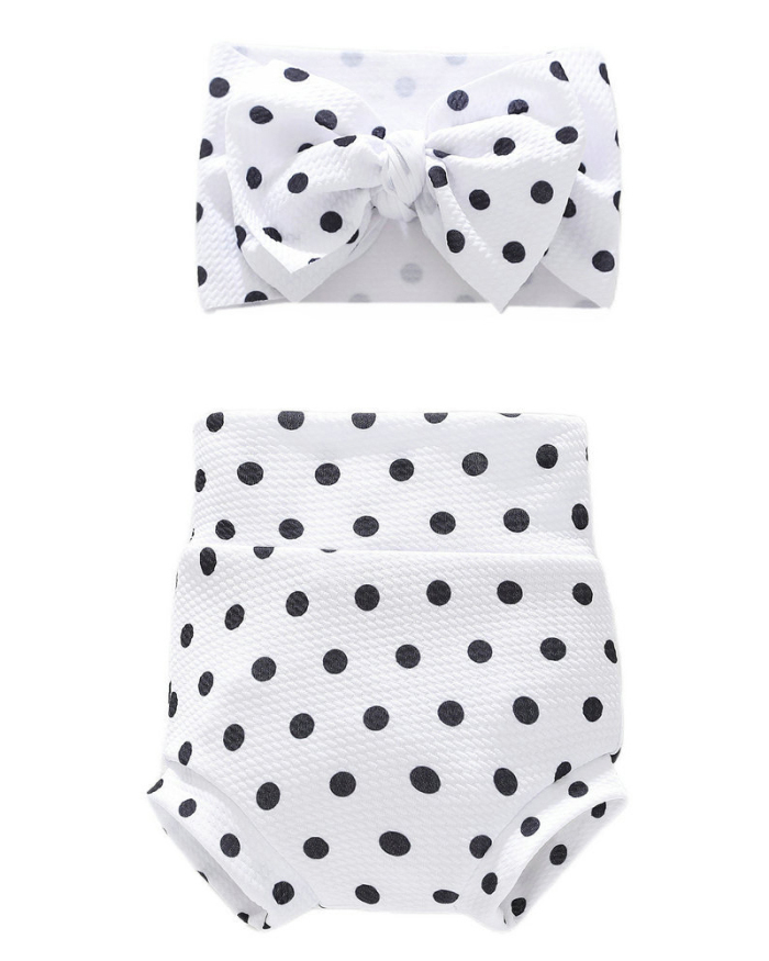 Children's Shorts Headband Set Baby Diapers Bread Shorts