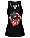 American flag dog vest