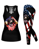 American flag dog suit