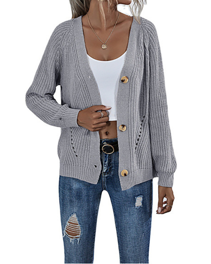 Woman Button-down Sweater Jacket Cardigan 