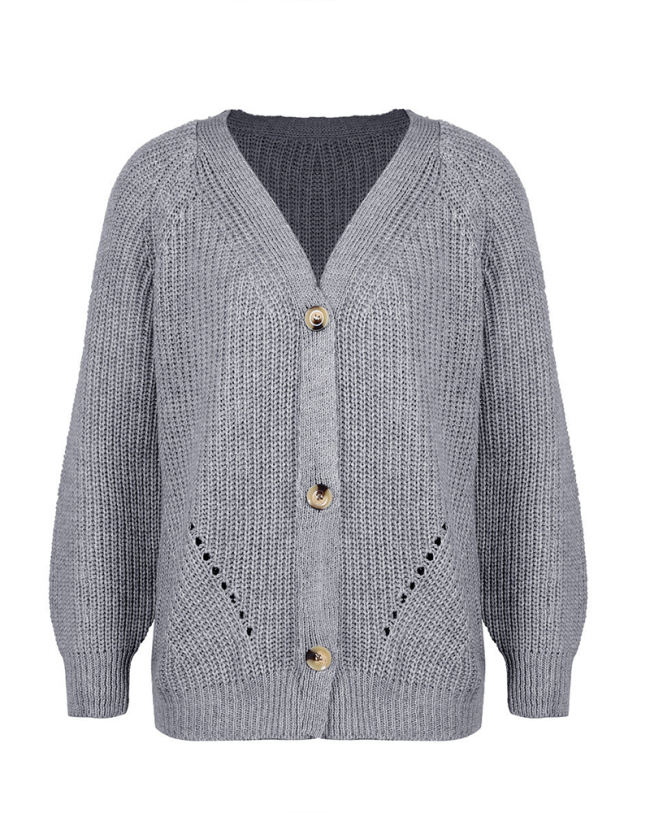 Woman Button-down Sweater Jacket Cardigan 