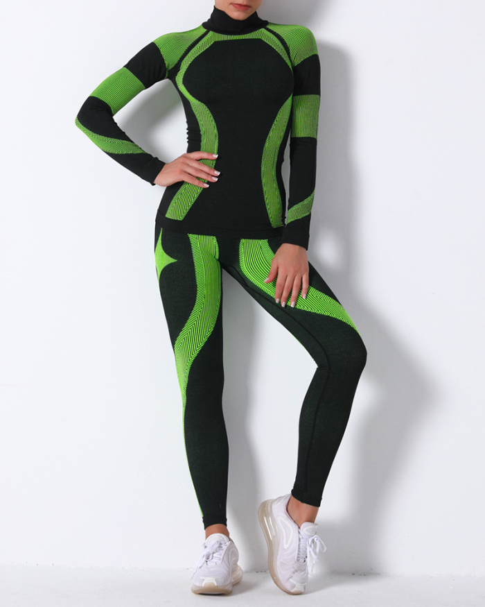 Winter Yoga Suit for Fitness Dry Fit Sportswear Woman Gym Set Women Long Sleeve T-shirt Leggings Sport Kit Unique