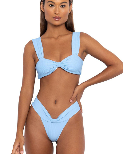 New Wholesale Light Blue Beach Hot Bikinis Set S-L