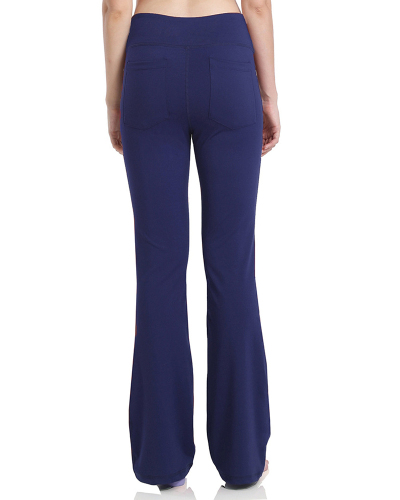 Hot New Style Pocket High Waist Micro Flared Wide Leg Trousers Casual Style Solid Color S-4XL