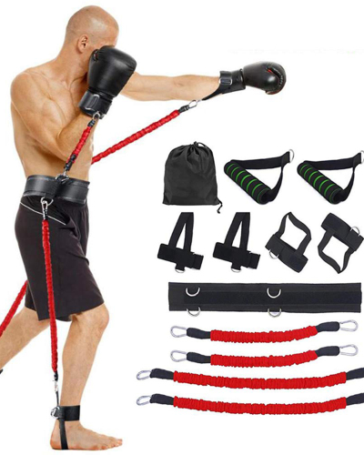 2021 New Sports Fitness Bounce Trainer Leg Resistance Band Set Boxing Exercise Belt for Strength Training Workout Bouncing Bands
