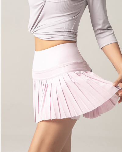 Summer sports fitness shorts women's anti-light outdoor quick-drying skirt pants running breathable gym short skirt pleated skir