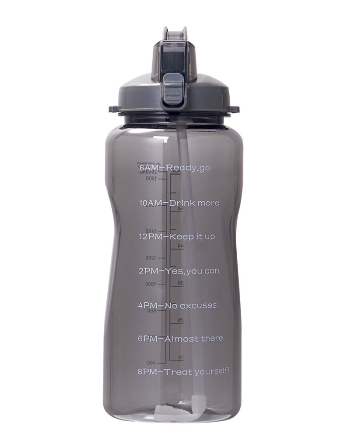 Water Bottle 128OZ 64OZ 3.8L 2L with Unique Timeline Measurements Goal BPA Free Sports Portable Gym Jug Water Bottle with Straw