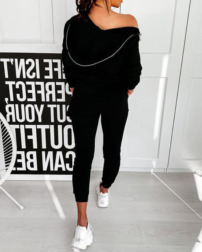 Stylish Casual Street Hooded Tracksuit Two Pieces Outfit